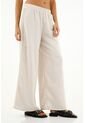Pantalón Crudo Tipo Lino Para Mujer de Tennis