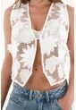 Chaleco Blanco En Malla Con Detalle De Flores Para Mujer de Tennis