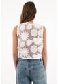 Chaleco Blanco En Malla Con Detalle De Flores Para Mujer de Tennis