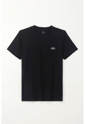 Tennis Camiseta Básica Manga Corta Negra Para Hombre Tennis