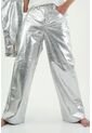 Tennis Pantalón Oversize Plateado Para Mujer de Tennis