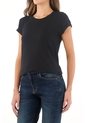 Tennis Camiseta Cuello Redondo Negra Para Mujer de Tennis