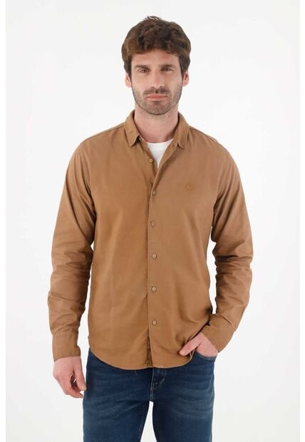 Tennis Camisa Clásica Manga Larga Crudo Para Hombre