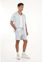 Tennis Bermuda Con Pretina Elástica Azul Para Hombre de Tennis