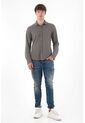 Tennis Camisa Clásica En Tejido De Punto Gris Para Hombre de Tennis