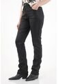 Tennis Jean Recto Tiro Alto Negro Para Mujer de Tennis