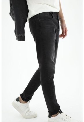 Jean Para Hombre Tennis, Jeans Super Skinny Plano Cintura Con Pretina