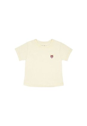 Camiseta Crudo Con Estampado De Tigre Para Niña