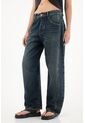 Tennis Jean Horseshoe De Tiro Bajo Azul Oscuro De Ajuste Cómodo Para Mujer de Tennis