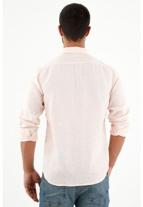 Camisa Rosada Manga Larga Para Hombre