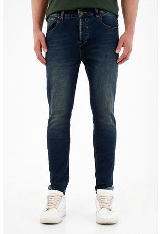 Tennis Jean Azul Super Skinny Con Iluminaciones Para Hombre Tennis
