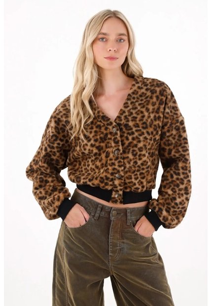 Tennis Buzo Afelpado En Animal Print Para Mujer