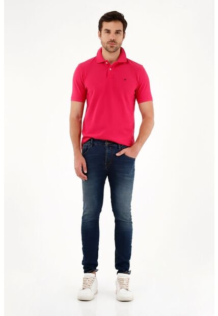 Tennis Jean Azul Súper Skinny Tiro Medio Para Hombre