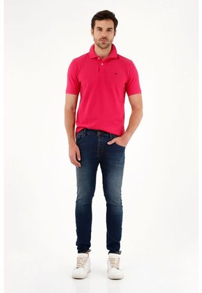 Tennis Jean Azul Súper Skinny Tiro Medio Para Hombre