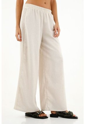 Pantalón Crudo Tipo Lino Para Mujer