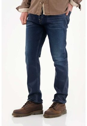 Tennis Jean Nudy Con Efecto Resinado Azul Para Hombre