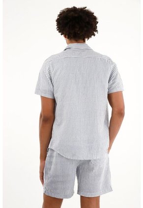 Tennis Camisa Tipo Bowling Crudo Para Hombre