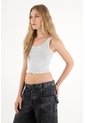 Tennis Camiseta Tipo Esqueleto En Rib Gris Para Mujer de Tennis
