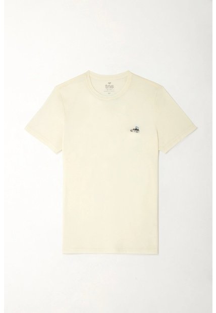 Tennis Camiseta Manga Corta Estampada Crudo Con Textura Acanalada Para Hombre