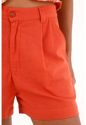 Tennis Bermuda Naranja De Tela Fluida Para Mujer