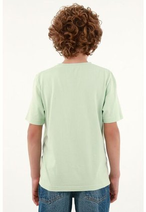 Camiseta Verde Manga Corta Para Niño