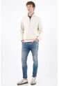 Tennis Buzo Regular Fit Con Media Cremallera En Algodón Beige Para Hombre de Tennis