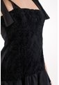 Tennis Vestido Corto Con Boleros Negro Para Mujer de Tennis