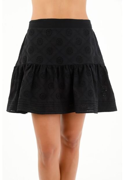 Falda Negra Corta Para Mujer