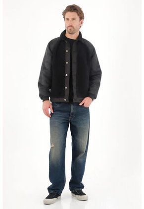 Tennis Chaqueta Bomber Con Mix De Telas Para Hombre