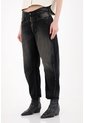 Tennis Jean Horseshoe Tiro Medio Negro Para Mujer de Tennis