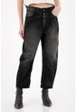 Tennis Jean Horseshoe Tiro Medio Negro Para Mujer de Tennis