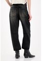 Tennis Jean Horseshoe Tiro Medio Negro Para Mujer de Tennis