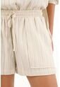 Tennis Short Con Pretina Elástica Y Textura Gris Para Mujer de Tennis