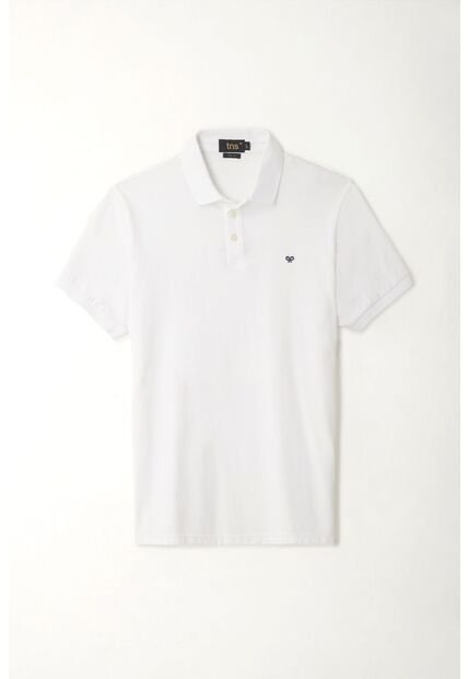 Tennis Polo Blanca Lycra-algodón Para Hombre