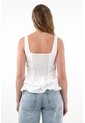 Tennis Camisa Tipo Corsé De Tiras Blanca Para Mujer de Tennis