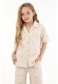 Camisa Crudo En Ojalillo Para Niña de Tennis