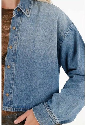 Tennis Camisa En Denim Azul Para Mujer