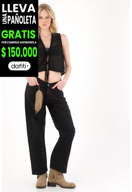 Tennis Chaleco Con Transparencia Negro Para Mujer