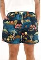 Tennis Pantaloneta De Baño Azul Estampada Para Hombre de Tennis