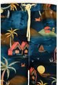 Tennis Pantaloneta De Baño Azul Estampada Para Hombre de Tennis