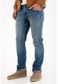 Tennis Jean Nudy Con Efecto Craquelado Azul Para Hombre de Tennis