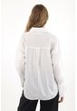 Tennis Camisa Manga Larga Oversized Blanca Para Mujer de Tennis