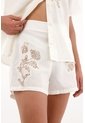 Tennis Bermuda Con Encaje Crudo Para Mujer de Tennis
