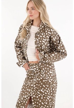 Tennis Chaqueta Oversize Con Manchas Para Mujer