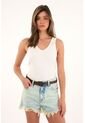 Camiseta Con Escote En V Blanca Para Mujer de Tennis