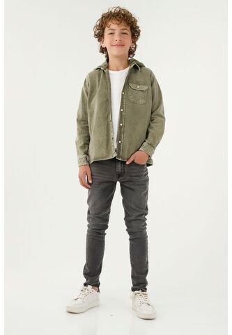 Camisa Tipo Chaqueta Verde Para Niño Tennis