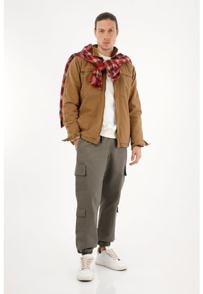 Chaqueta Con Bolsillos En Delantero Para Hombre