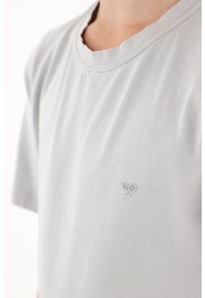 Camiseta Gris Manga Corta Para Niño