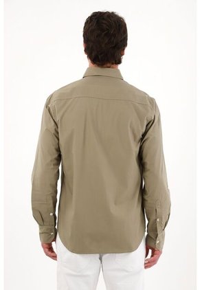 Tennis Camisa Manga Larga Con Bolsillo Verde Para Hombre