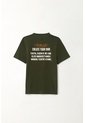 Camiseta Con Estampado En Espalda Verde Para Niño de Tennis